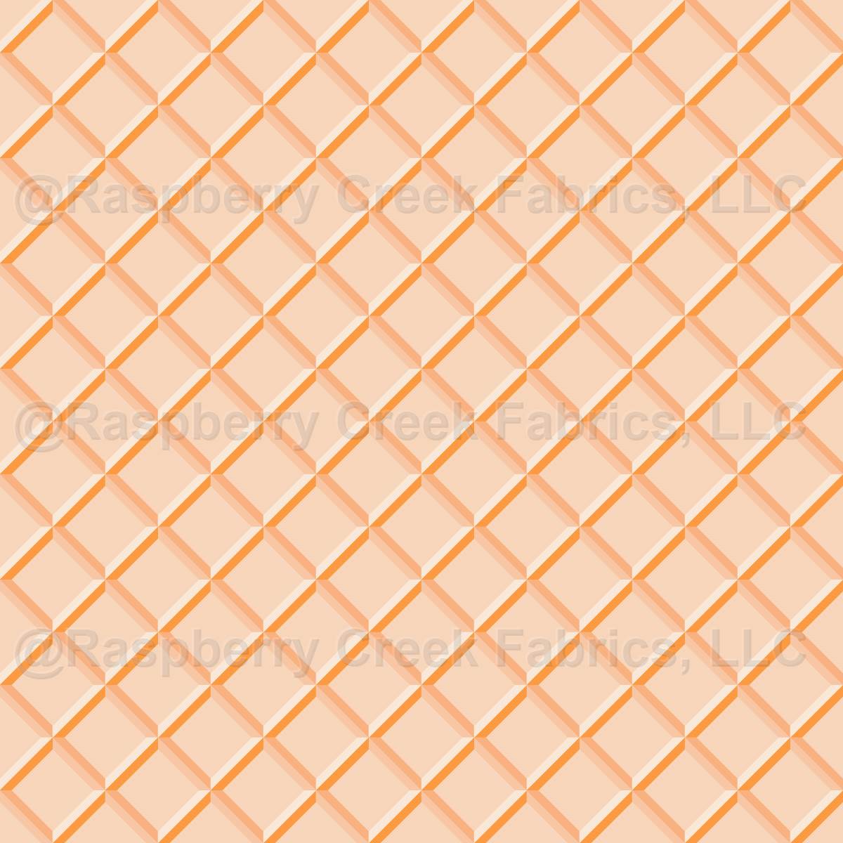 Crispy Waffle Wafers Checkerboard Peach Orange