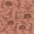 Tyrannosaurus Rex in Monochromatic Dusty Pink and Red Image
