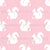 Squirrel Silhouettes on Baby Pink Crosshatch Image