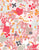 City life botanical park pearl pink, Abstract city map with botanical garden in modern retro style, looks like cut-outs. Image