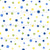 Sm. Confetti Dots Blue Polka Dots Black Background Small Scale Image