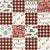 Classic Christmas Patchwork Cheater Quilt, Red and Green colorway Image