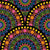 Maximalist Rainbow Mardigras Dot Mandala Art Deco Scallop Image