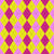 Argyle Pattern, Yellow Pink Baby Pink, Black Stitching Image