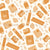 Pastels Orange and Cream Back to School Classroom Stationery Supplies Image