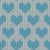 Faux Knitted Wool Hearts Hygge Nordic Warm Grandpa Style Seabreeze Turquoise Blue on White Image