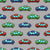 Colorful Toy Pixelated Video Game Cars on Gray Wallpaper Image