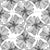 Monochrome Topography Flower Tangle Art Deco Fans Image