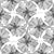 Monochrome Topography Flower Tangle Art Deco Fans Image