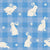 Bunnies Beige and Blue Gray Gingham Spring Bunny Cute Rabbits Flowers Image