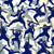 Back to school blue ninjas with yellow pencils grey white Image