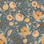 Hand Painted Boho Watercolor Floral in Peach, Mint, and Sage on Calming Blue Gray Image