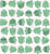 Retro Acorns White, Light Mint Green, Light Gray Image