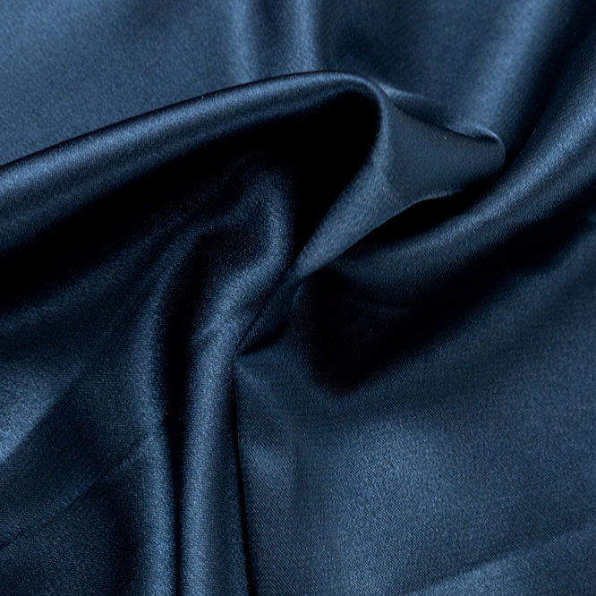 Solid Deep Teal Satin Charmeuse