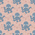 Cute gray octopuses on pink background Image