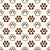 Animal Paw Prints Brown on Ivory Image