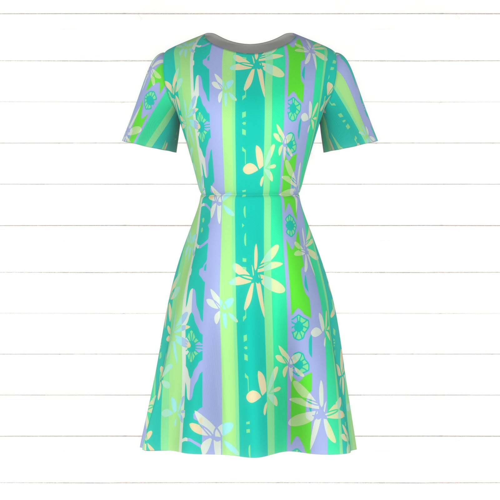 MAZIPOODLES Floral African Print Stripes 08
