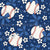 Baseball Coquette Floral in Navy Image