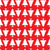 Christmas Trees Pattern, Pine Trees, White on Red Background Image