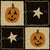 Vintage Jack O' Lantern and Stars Patchwork Check in Black & Orange Image