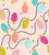 sugar plum christmas lights strung up on pink Image