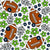 Team Spirit Football Floral in Seattle Seahawks Colors Navy Blue Green Silver Grey Image