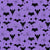 Retro Halloween Midcentury Bats on Warm Purple Image