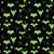 Retro Halloween Midcentury Bats at Night Light Green Image