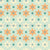 Geometric Tangerine Orange and Pale Yellow Ivory Florals on Muted Mint Green Celadon - Muted Rainbow Spring Image