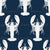 Lobster Silhouette_Navy Blue Image