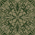 Vintage Green Ornamental Damask on Light Sage Grey Image