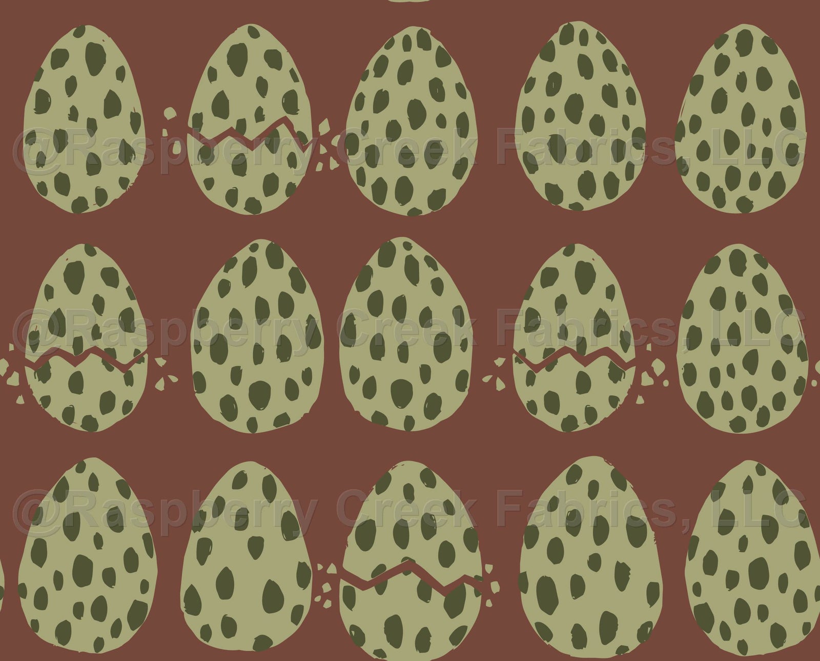 Dinosaur Eggs Directional in Dusty Pink, Pale Green and Dark Green