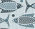 Mid Century Fish and Bubbles Wallpaper ©studioxtine Image