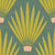Art Deco Desert Palm Leaf Yucca Plant - Green and Sage Image