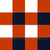 Team Spirit Football Bold Checkerboard in Chicago Bears Colors Burnt Orange Navy and White Image
