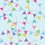 Carnival Bunting In The Breeze Blue – Festive Fairground Print Image