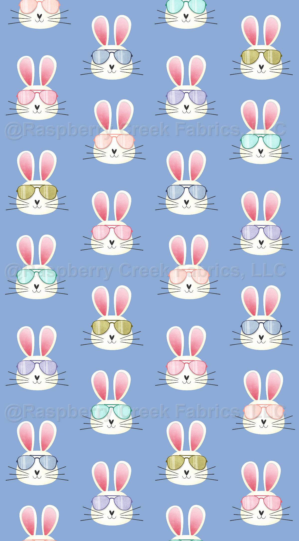 Hoppy Easter Hip Hop Bunnies Blue
