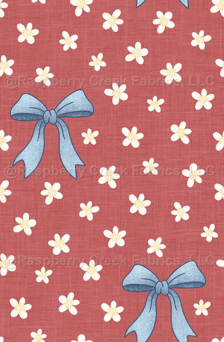 Bow Floral Red, Harbor Bloom by Krystal Winn Design