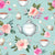 Valentines Floral Tea Set on Blue Image