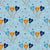 Father's Day Dad Heart Balloons on Pastel Blue Image