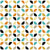 Mid Century Colorful Geometric Circles Orange Turquoise Cream Black - Bold Collection Image