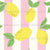 Pink and White Striped Lemon Fruit Flower Blossom Pattern Image