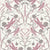 Art Nouveau Dragonfly Meadow Dusty Rose Botanical Floral Wallpaper Image