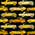 Yellow Gold Vintage Cars on Black Image