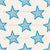 Heritage Stars Hand Drawn Blue Stars on Cream, Poppy Skies Collection by The Enchanted Easel Image