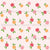 Pink and Orange Roses and Dots on Pastel Orange, part of the Minimalist Roses Collection Image