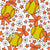 Softball Daisy Floral with Bows and Stars in Orange Image