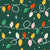 Holiday Christmas Lights Minimal Retro Bold Green Image