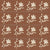 Cottagecore Vintage Floral Stem in Cream on Terracotta Image
