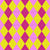 Argyle Pattern, Yellow Pink Baby Pink, Orange Stitching Image